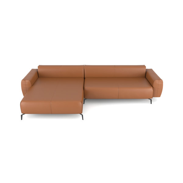 Orren Ellis Goodview 121" W Faux Leather Right Hand Facing Corner Sectional Wayfair